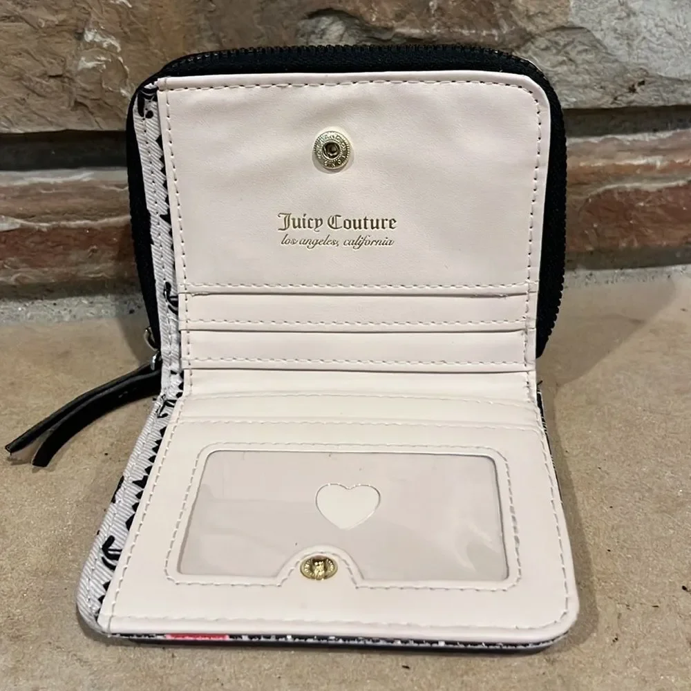 Juicy Couture Heart Crown Bifold Zipper Wallet